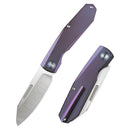 Remette RT-Squirrel RTDP-C Knife – M390 Drop Point Blade, Blue Titanium Slip Joint