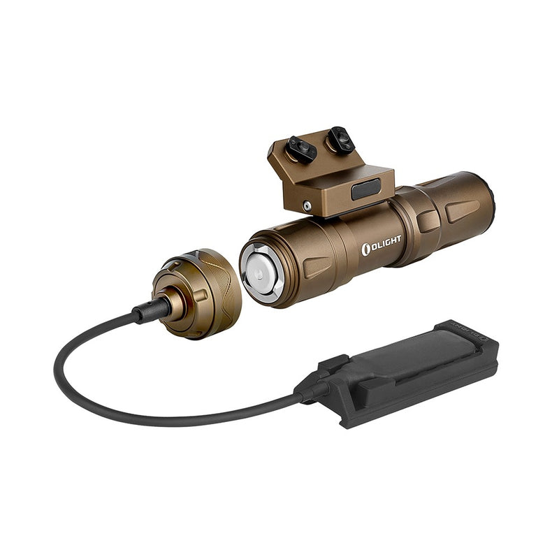 Olight Odin Mini TAN 1,250 Lumen Tactical Flashlight - Pressure Switch / M-Lok/Rail Mount Included