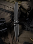 Pro-Tech Avalon Peace Neighbor Edition – MagnaCut DLC Folding Knife Knurled Thumb Stud Black Aluminum Handle