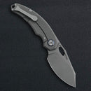 Kunwu Padre K706T-1 Folding Knife – 3.34" Stonewashed Vanax Blade, Titanium Handle
