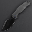 Kunwu Gringo – 3.66″ Satin DLC S390 Blade, Stonewashed DLC Titanium Handle (K712T-3)