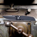 Pro-Tech Knives TR-3 INTEGRITY Manual Folding Knife DLC Black S35VN Blade Textured Black Handles