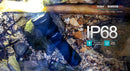 Acebeam P17 high-powered rechargeable tactical flashlight on rocky terrain
