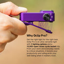 Olight Oclip Pro Purple 500 Lumen Clip on Flashlight W/ Floodlight, Spotlight, and Red Light