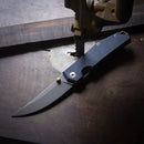 Giant Mouse ACE Clyde 3in 20CV Stonewashed Blade Denim Micarta Handles