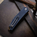 Giant Mouse ACE Clyde 3in 20CV Stonewashed Blade Denim Micarta Handles