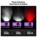 Olight Oclip Pro Purple 500 Lumen Clip on Flashlight W/ Floodlight, Spotlight, and Red Light