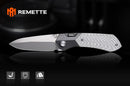 REMETTE RT-Meteor 2.99in M390 Blade Titanium + Twill Carbon Fiber Handle RTPT-B
