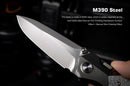 REMETTE RT-Meteor 2.99in M390 Blade Titanium + Twill Carbon Fiber Handle RTPT-B