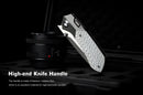 REMETTE RT-Meteor 2.99in M390 Blade Titanium + Twill Carbon Fiber Handle RTPT-B