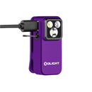 Olight Oclip Pro Purple 500 Lumen Clip on Flashlight W/ Floodlight, Spotlight, and Red Light