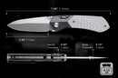 REMETTE RT-Meteor 2.99in M390 Blade Titanium + Twill Carbon Fiber Handle RTPT-B