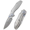 Remette RT-TwoFace DSTF-A – 3.03" M390 Spear Point Blade, Sandblasted Titanium Handle