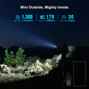 Olight Baton 4 Premium (Halloween) Nocturnal Sentinel 1300 Lumen Rechargeable EDC Flashlight w/ Charging Case