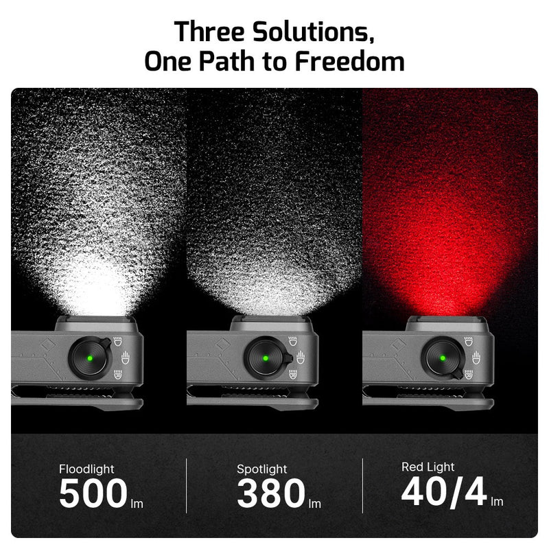 Olight Oclip Pro Phantom Squadron – 500 Lumen USB-C Rechargeable Flood, Spot & Red Clip-On Flashlight