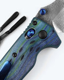 Benchmade Mini Adira 18065-2501 3.21in Bifrost Damasteel Blade G-Carta Thermocline Handle