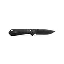 Benchmade 430BK-02 Redoubt AXIS‑Lock Folding Knife – 3.55″ CPM‑D2 Drop Point, Textured Grivory Handle, Black Finish