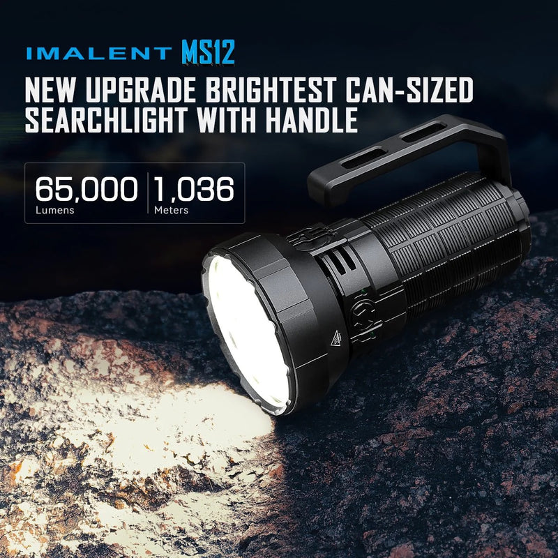 Imalent MS12 Mini-C 65,000 Lumen Type-C Rechargeable LED Flashlight - Cool White