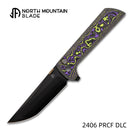 North Mountain Blade 2406-PRCF-DLC Chop 2 Folding Knife 3.5" Tanto DLC Blade Joker Ceramic Carbon Fiber Handle