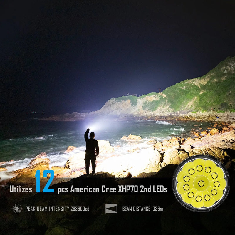 Imalent MS12 Mini-C 65,000 Lumen Type-C Rechargeable LED Flashlight - Imalent MS12 Mini-C 65,000 Lumen Type-C Rechargeable LED Flashlight -