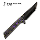North Mountain Blade 2406-PRCF-DLC Chop 2 Folding Knife 3.5" Tanto DLC Blade Joker Ceramic Carbon Fiber Handle