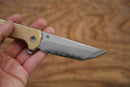 North Mountain Blade Chop 2 – 3.5" SLD-Magic San Mai Tanto | Aluminum Bronze CNC Exclusive (2403B)