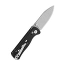 QSP Canary Glyde Lock Pocket Knife 2.84in Stonewashed 14C28N Blade Black G10 Handle (QS150GL-A1)