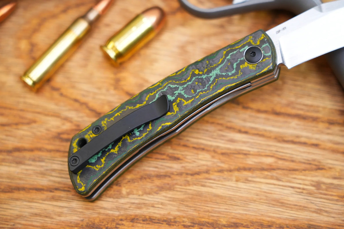 North Mountain Blade Jellyfish 3in ZDP189 Steel Toxic Storm Carbon Fib