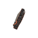 QSP Kali Button Lock 3.25in Champagne Ceramic Coated 14C28N Blade Black/Orange G10 Handle (QS159-D2)