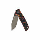 QSP Kali Button Lock 3.25in Champagne Ceramic Coated 14C28N Blade Black/Orange G10 Handle (QS159-D2)