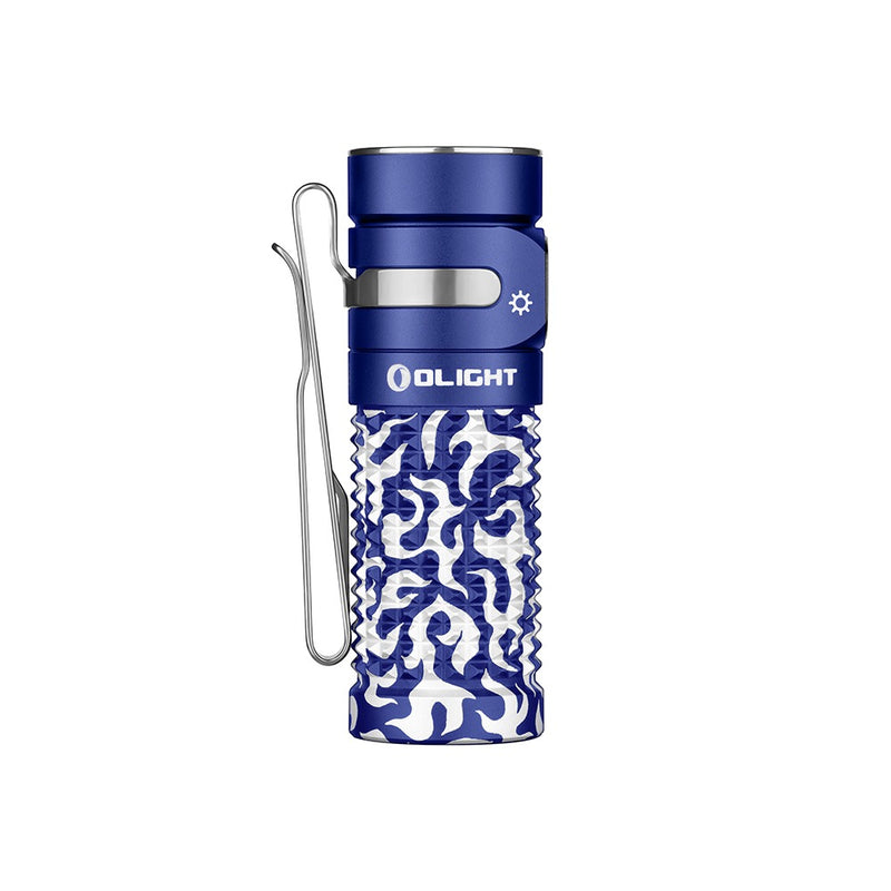 Olight Baton 4 1300 Lumen Rechargeable Compact Powerful EDC Flashlight - Blue Phantom