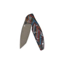 QSP Turtle Punk Champagne Ceramic Coated 3.5in 14C28N Blade Colorful G10 Handle (QS158-A2)
