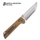 North Mountain Blade 2418-TAN-G-5 open position showing copper-clad tanto blade