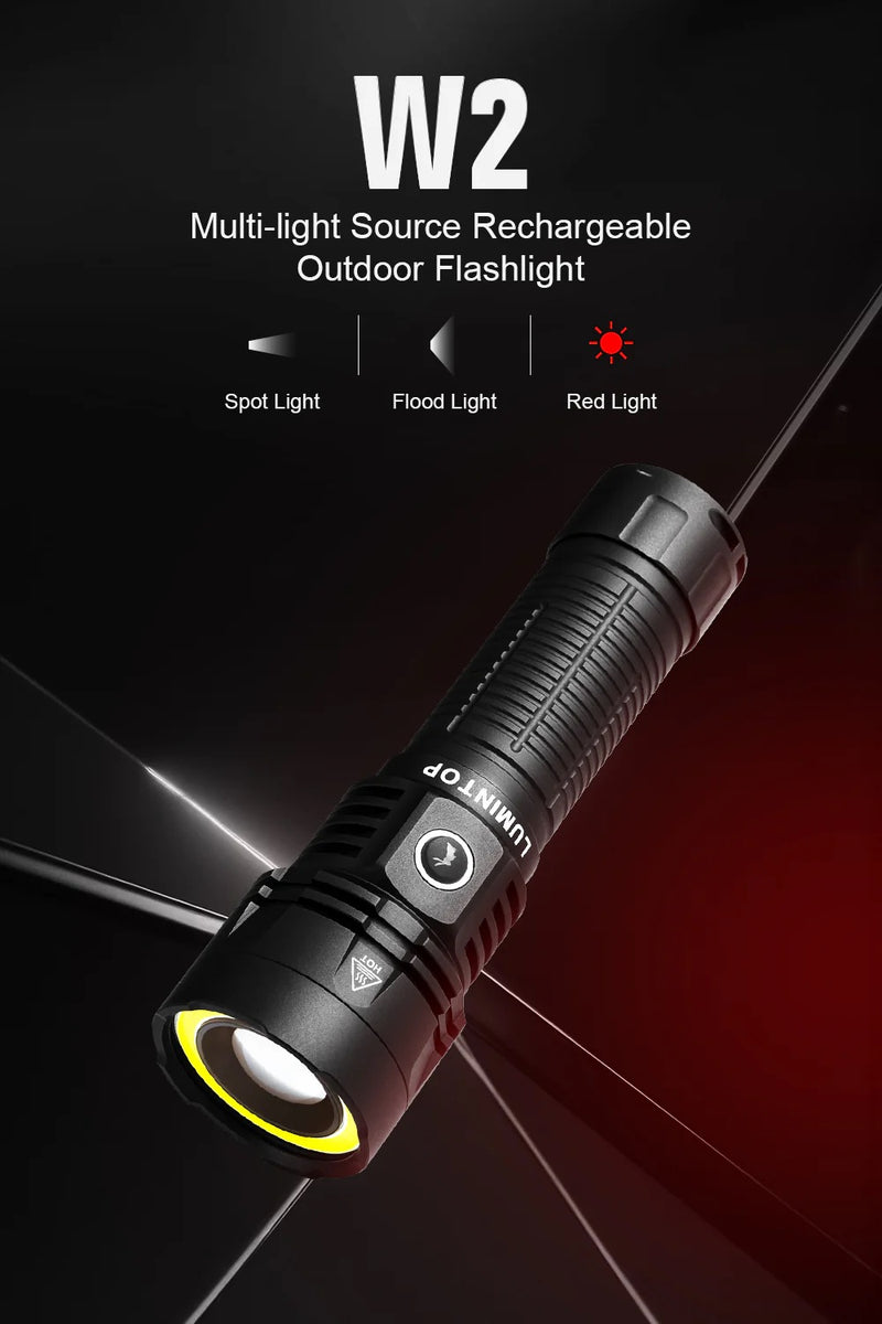 2 and 1 led rechargeable flashlight Commander Tactical Flashlights Pack Two clicks (spotlight 2 in 1 LED Flashlight