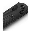 Benchmade 430BK-02 Redoubt AXIS‑Lock Folding Knife – 3.55″ CPM‑D2 Drop Point, Textured Grivory Handle, Black Finish