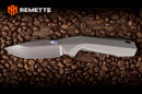 REMETTE RT-WK1 Disassembly Knife 3.46in M390 Blade Gray Titanium Handle WK1-D