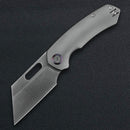 Kunwu Primo – 3.42″ VANCRON Blade, Satin Finish, Beadblast Titanium Handle, 3D Clip (K710T-1A)