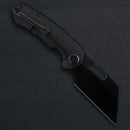 Kunwu Primo 3.42in Stain DLC VANCRON Blade Raindrop Textured Titanium Handle K70T-R1D