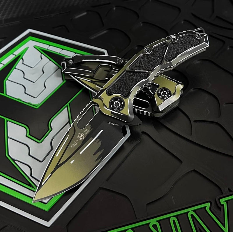 Heretic Knives Medusa Manual Tanto Cel Shading OD Green