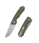 Remette Rhino RNDG2 – 3.15" D2 Steel Folding Knife with G10 Handle, Button & Liner Lock