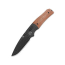 QSP Vault Glyde Lock Pocket Knife Black 3.25in 14C28N Blade Tan Micarta Handle (QS157-C2)