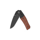 QSP Vault Glyde Lock Pocket Knife Black 3.25in 14C28N Blade Tan Micarta Handle (QS157-C2)