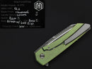 Machinewise Mojave 0755 – 3.45" S90V Blade Green w/ Gold Distressed Titanium Handles