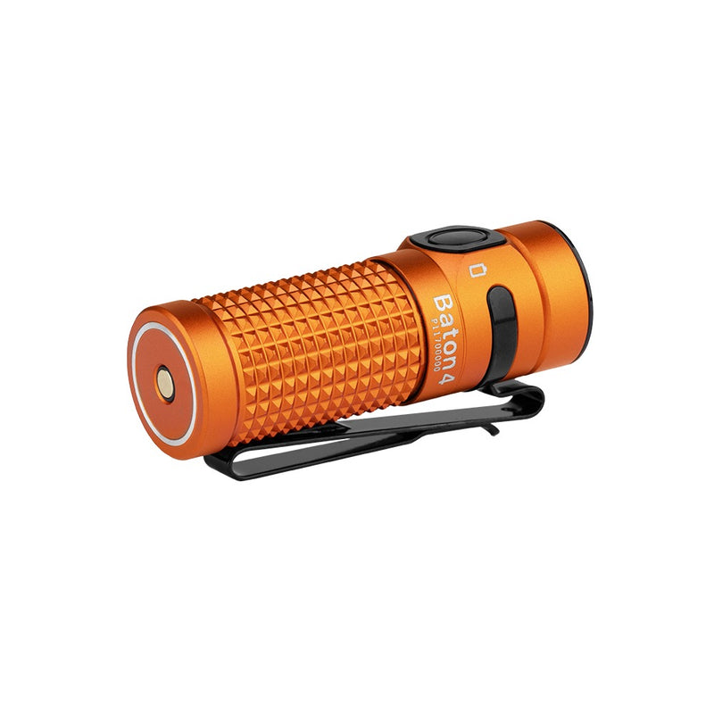 Olight Baton 4 1300 Lumen Rechargeable Compact Powerful EDC Flashlight - Orange