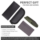 Remette WD107M – 3.11" 14C28N Drop Point Folding Knife, Green Micarta Handles with Button Lock