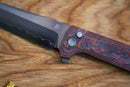 North Mountain Chop 2 2405-B-DLC 3.5in DLC SLD-Magic Steel Red & Black Carbon Fiber Handle