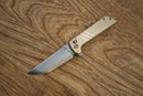 North Mountain Blade Chop 2 Stipe – 3.5" SLD-Magic San Mai Tanto | Aluminum Bronze Handle (2410E)
