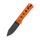 QSP Canary Folder 2.84in Black Stonewashed 14C28N Blade Orange G10 Handle QS150-B2