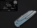 Machinewise Mojave 0744 – 3.45" S90V Blade, Light Blue Finestep Titanium Handles