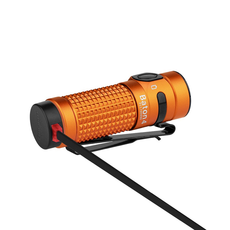 Olight Baton 4 1300 Lumen Rechargeable Compact Powerful EDC Flashlight - Orange